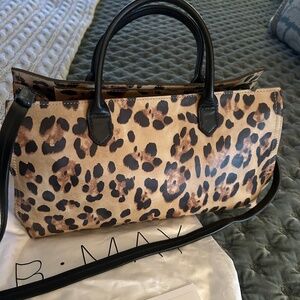 B May Day bag in leopard print leather